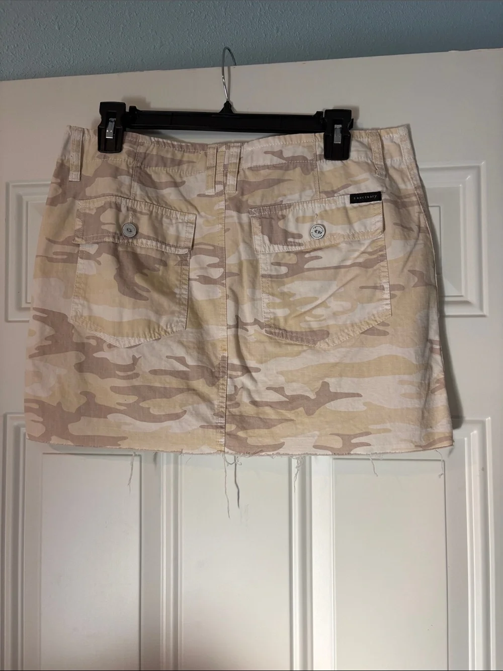 Sanctuary Desert Camo Utility Mini Skirt - Beige
